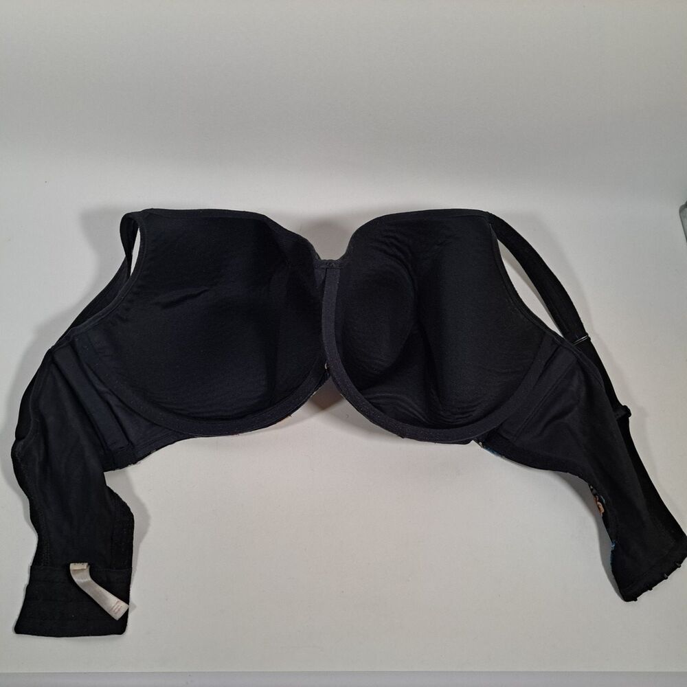 Cacique Bra Womens 44G Black Floral Lightly Lined Wireless Balconette - Picture 4 of 6